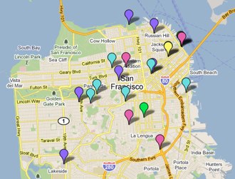 map of san francisco farmers markets
